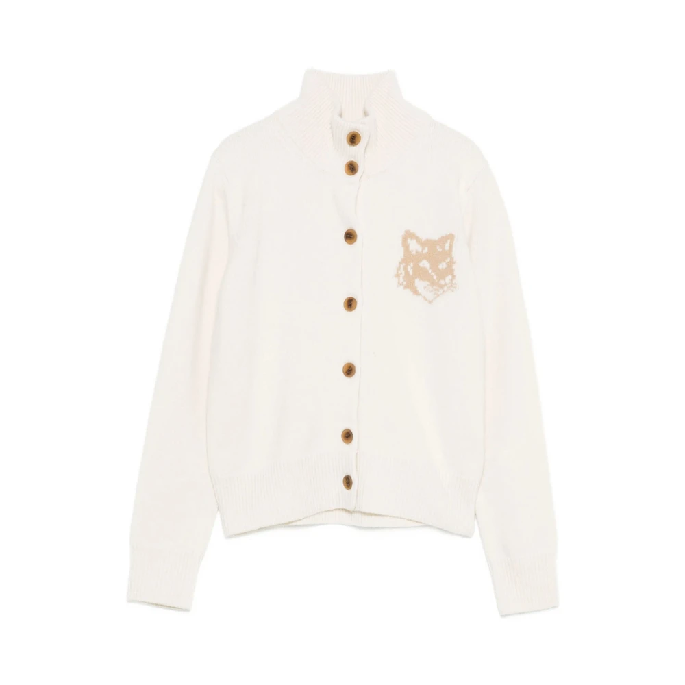 MAISON KITSUNE' Cardigan In Lana Fox Head - Immagine 2