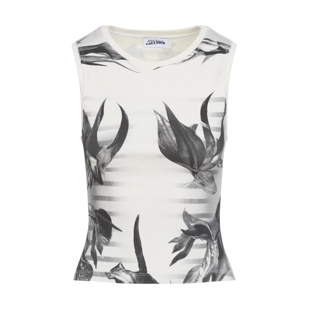 Jean Paul Gaultier Gestreepte en Bloemenprint Tanktop Multicolor Dames