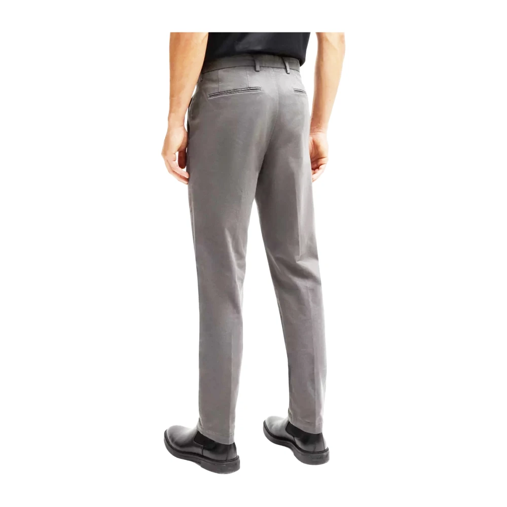 Hugo Boss Slim Fit Katoenen Chino Broek Gray Heren