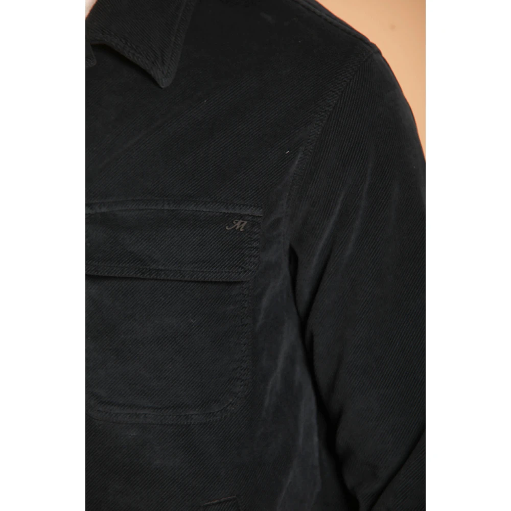 Mason's Fluweel Effect Slim Fit Winter Overshirt Blue Heren
