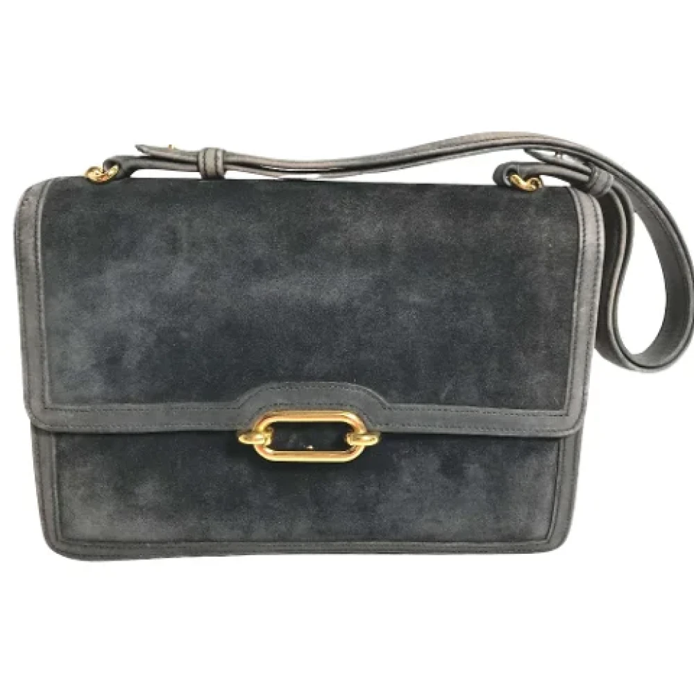 Hermès Vintage Pre-owned Suede shoulder-bags Gray Dames
