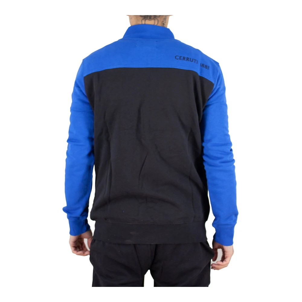 Cerruti 1881 Blauwe Zip Sweater Argeles Blue Heren