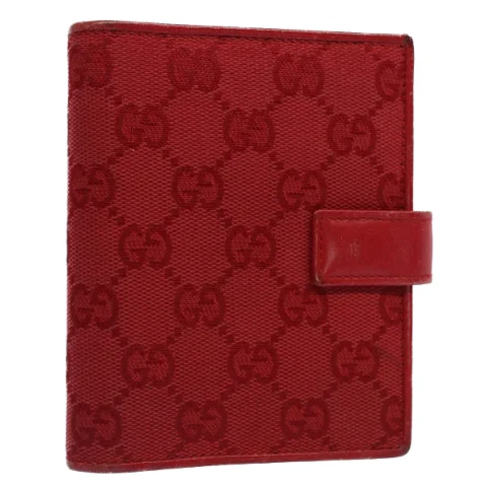 Gucci Vintage Pre-owned Canvas wallets Red Dames
