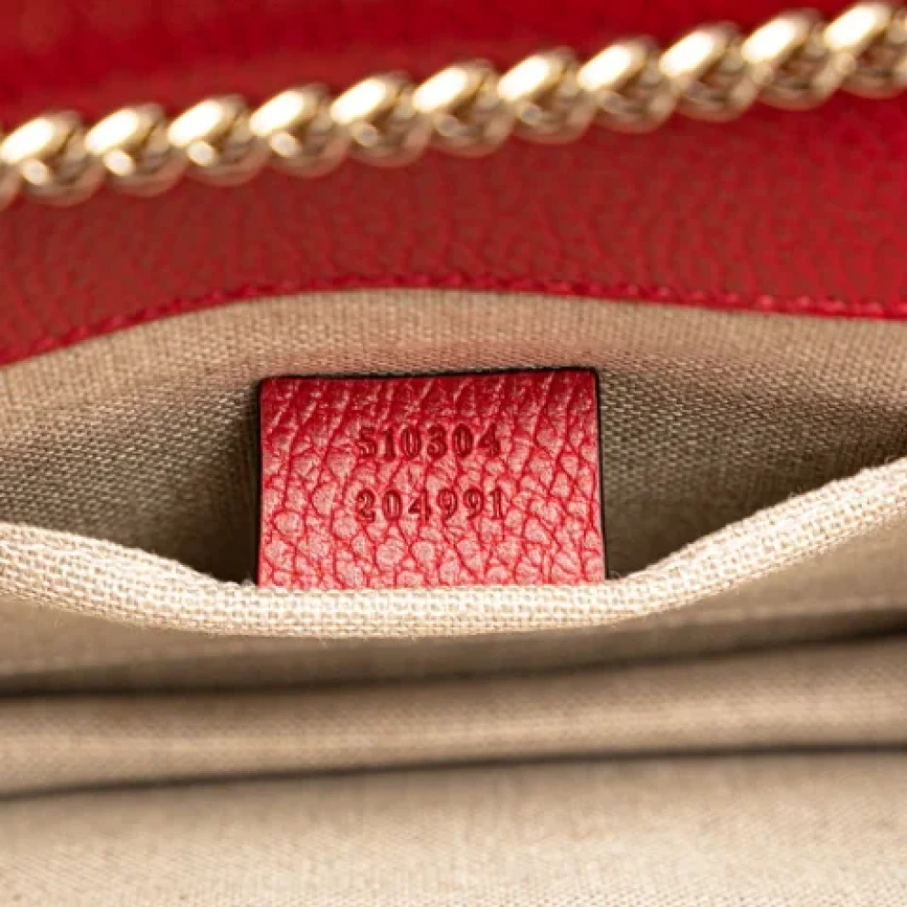 Gucci Vintage Pre-owned Leather gucci-bags Red Dames