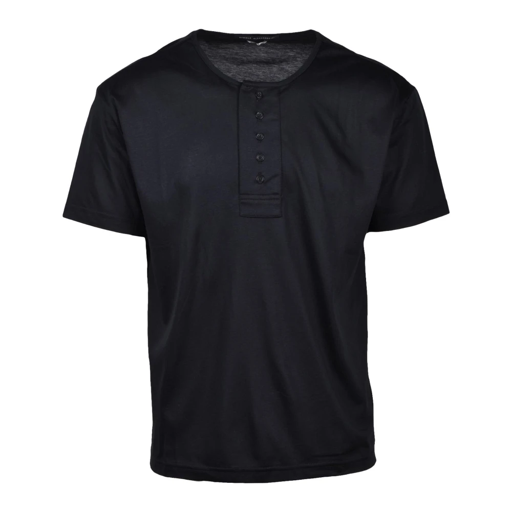 Daniele Alessandrini Stijlvol T-shirt 50% Polyester 50% Katoen Black Heren