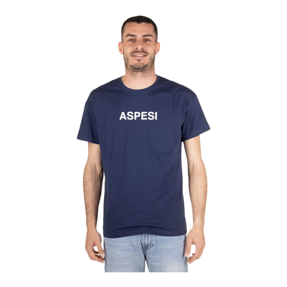 Aspesi Heren Basic T-shirt Blue Heren