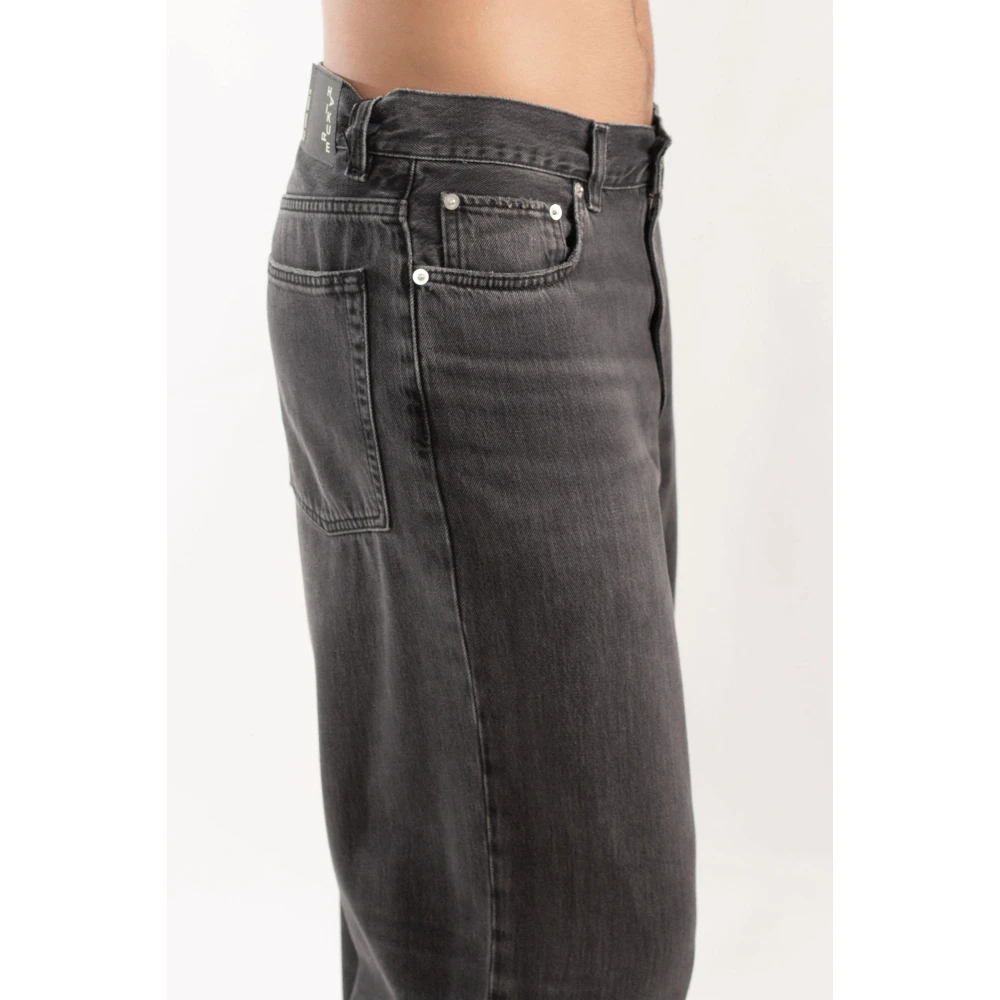 Haikure Black Wash Loose Jeans Black Heren