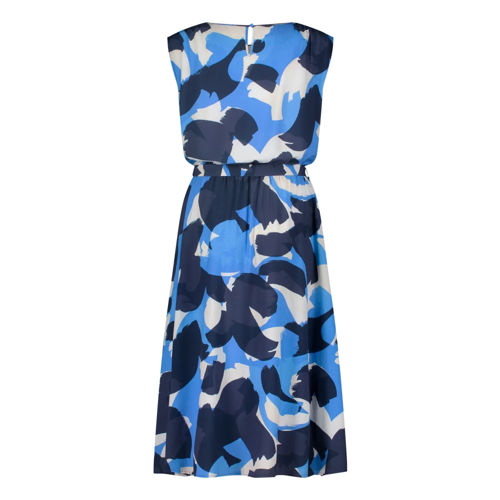 Betty & Co Zomerjurk met strikceintuur Blue Dames