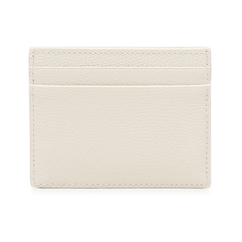Valentino Garavani Witte Leren Kaarthouder Portemonnee White Dames