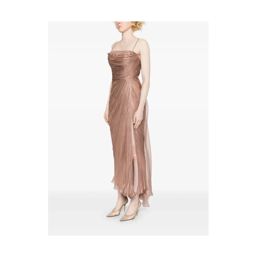 Maria Lucia Hohan Roze Jurk met Benig Korset en Zijdelingse Split Pink Dames