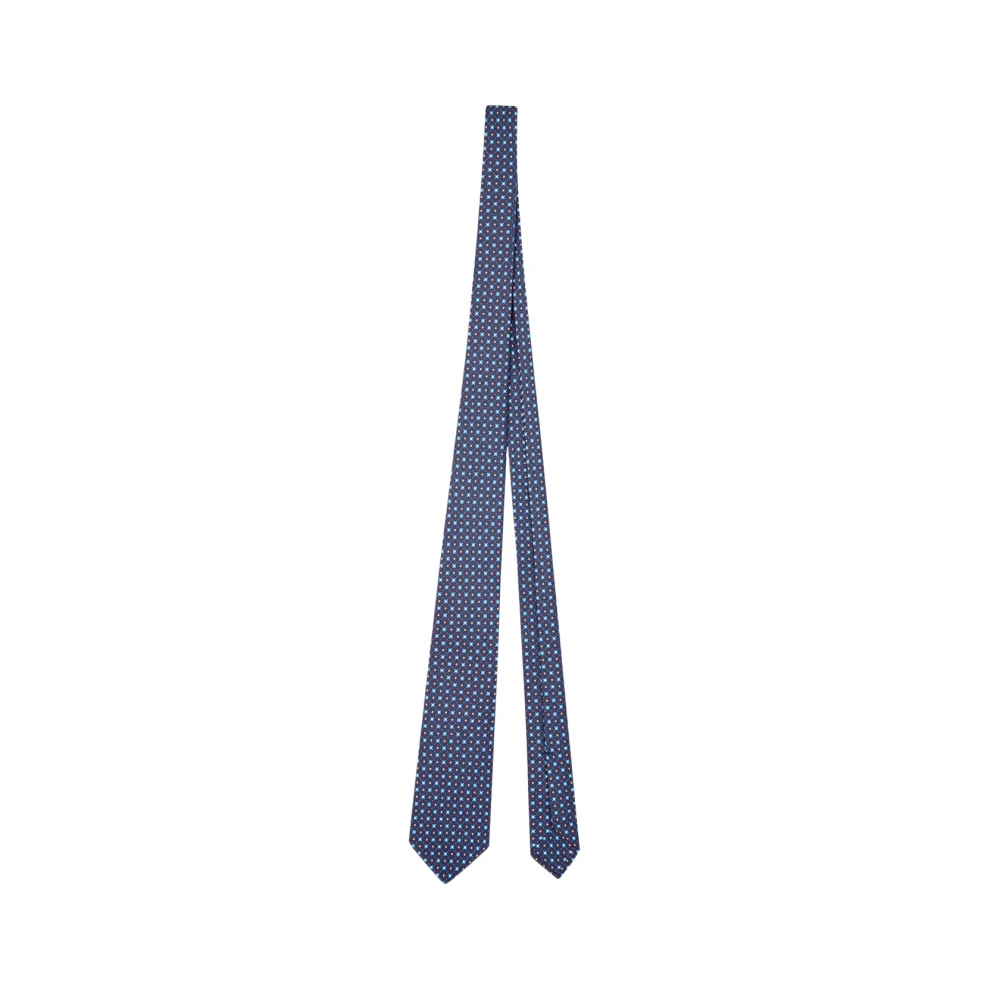 Kiton Handgemaakte Geometrische Zijden Stropdas Multicolor Unisex