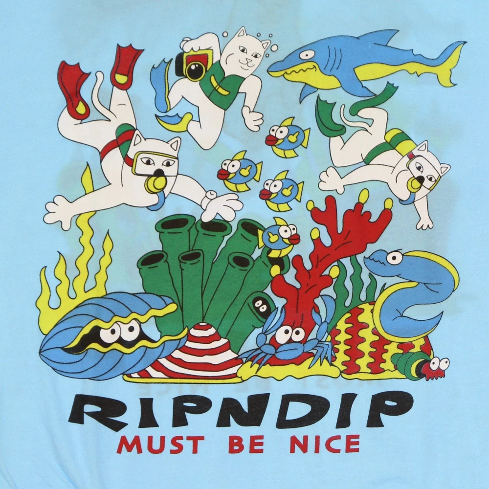 Ripndip Oceaanblauw Heren Tee Korte Mouw Blue Heren