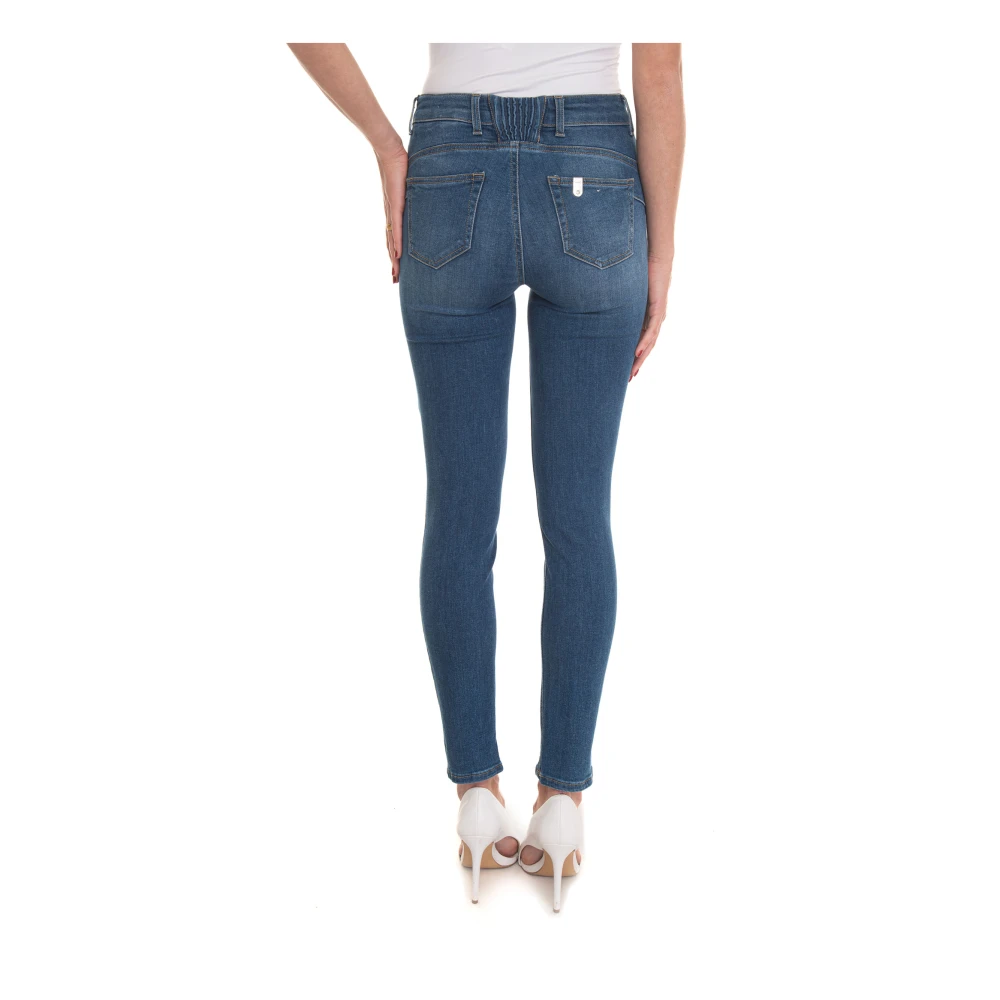 Liu Jo High Waisted Slim-Fit Denim Jeans Blue Dames