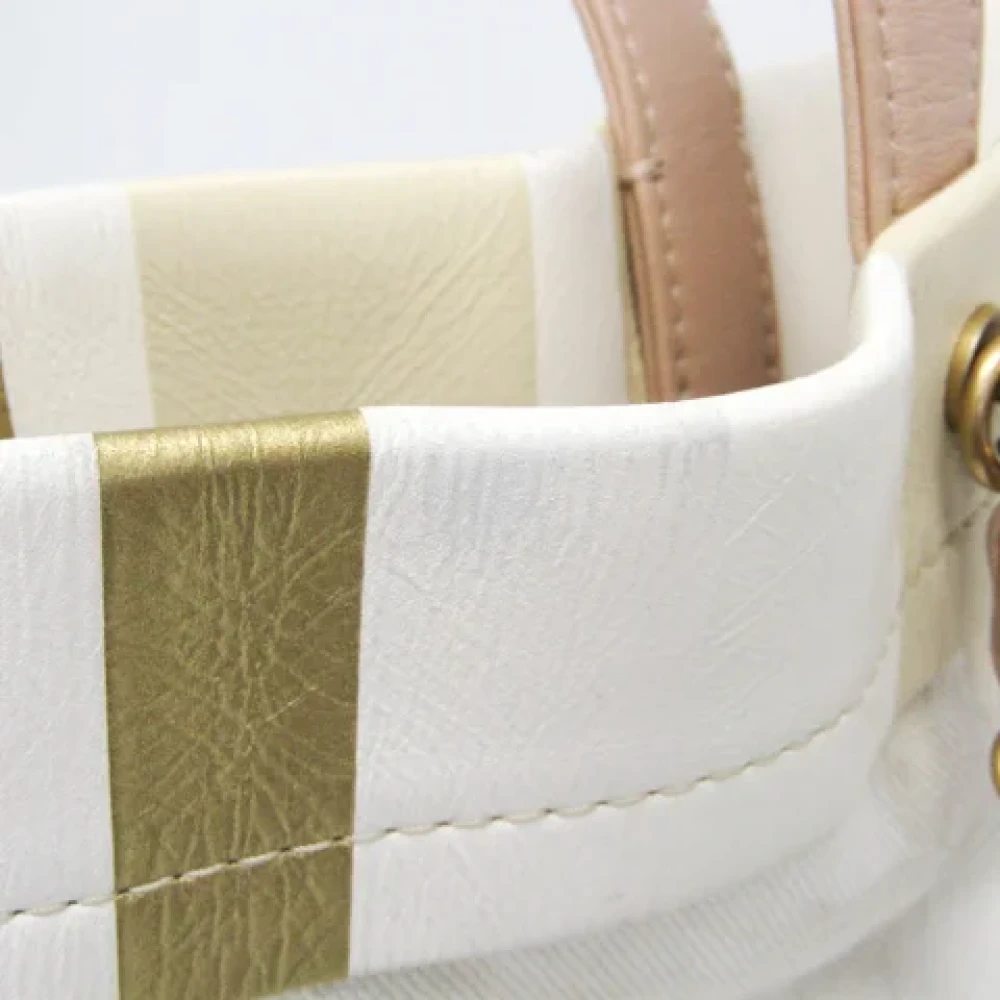 Chanel Vintage Pre-owned Canvas totes Beige Dames