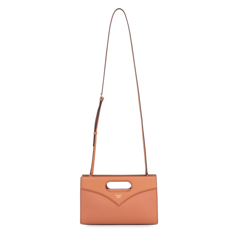MCM Diamanten Leren Mini Tote Brown Dames