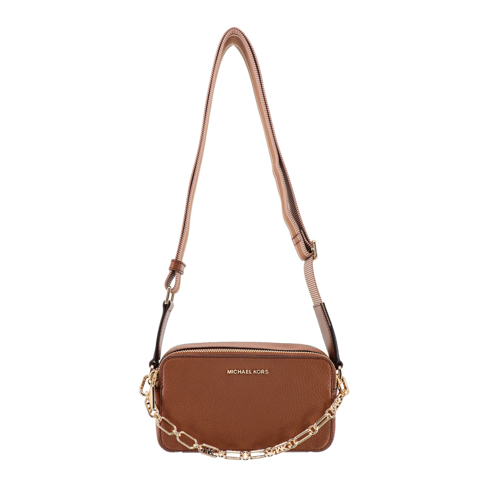 Michael Kors Leren Schoudertas Brown Dames