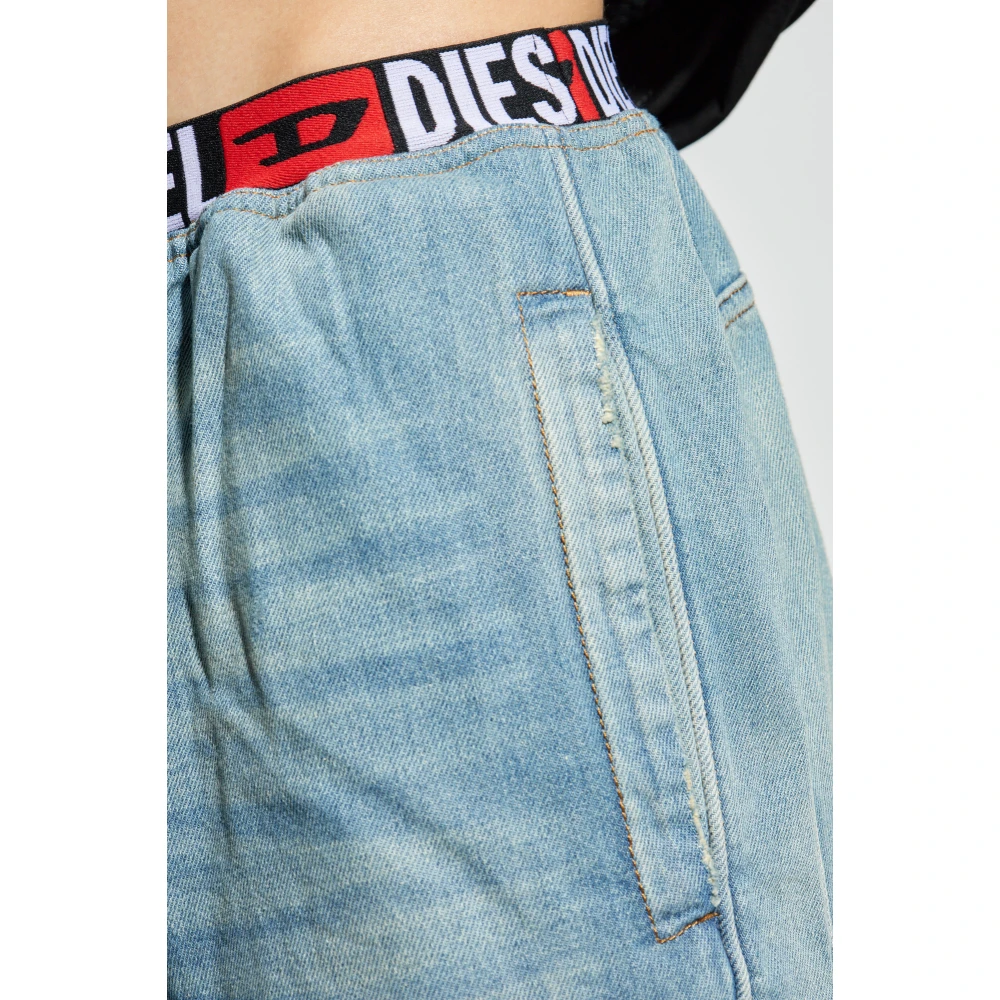 Diesel Jeans met ruwe afwerking D-Martian-S Blue Heren