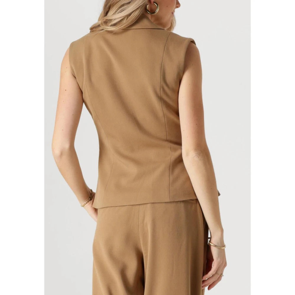 moss copenhagen Henrika Vest in Zandkleur Brown Dames