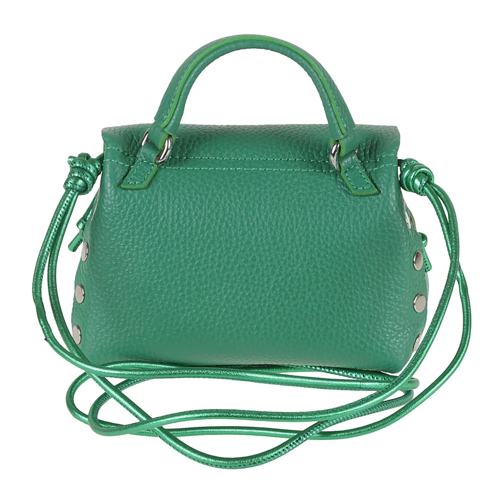 Zanellato Groene leren schoudertas Green Dames