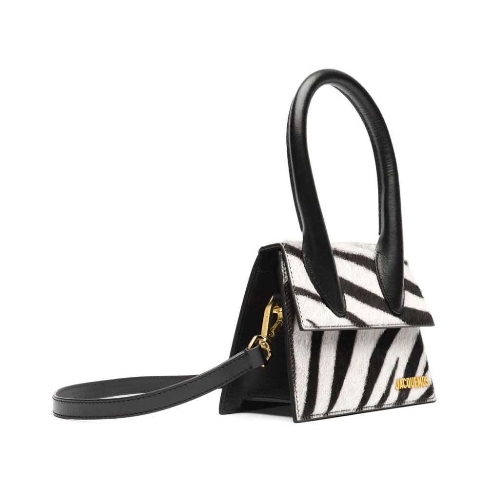 Jacquemus Zebra Print Leren Schoudertas Black Dames