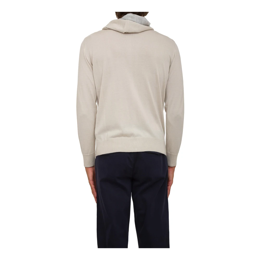 Eleventy Beige Hoodie met volledige rits Beige Heren