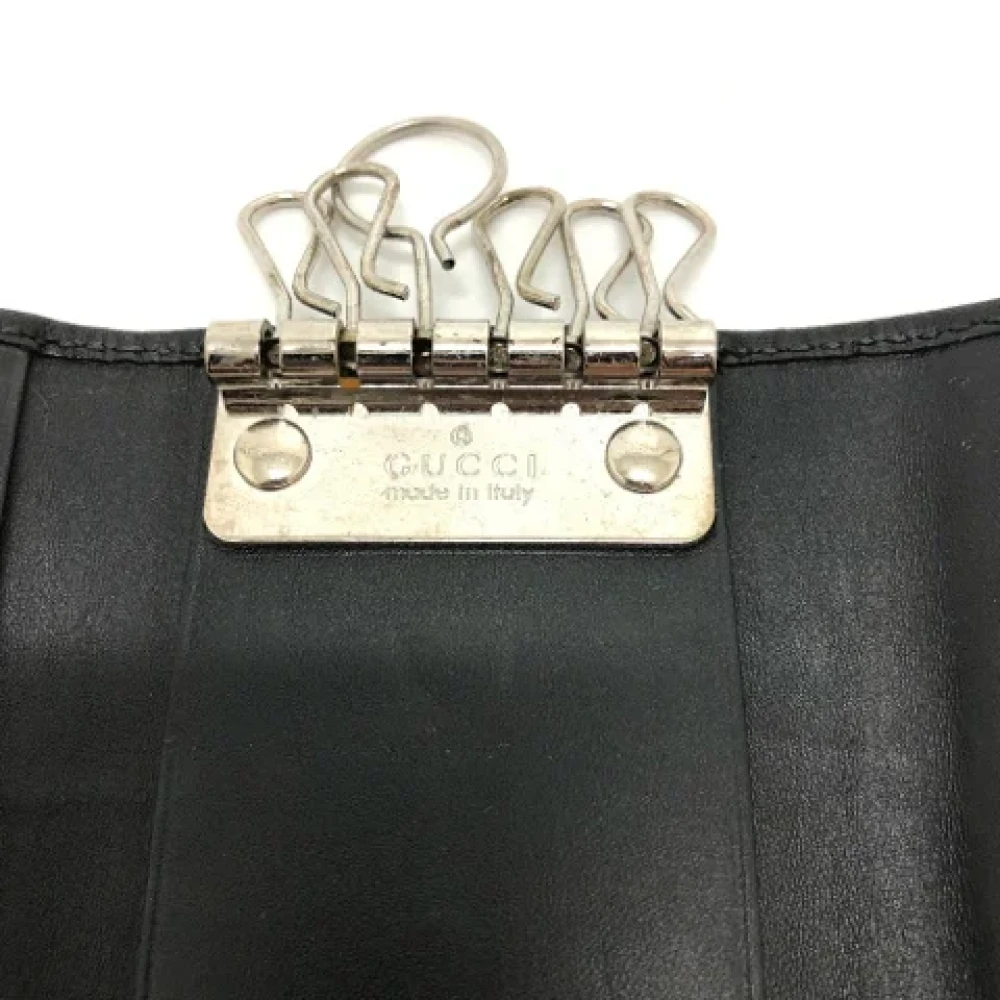 Gucci Vintage Pre-owned Leather key-holders Black Dames