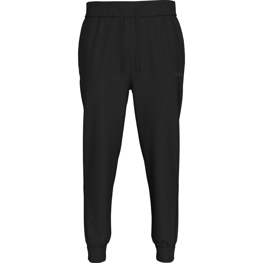 Calvin Klein Jeans Zwarte sportbroek met rubberen logo Black Heren