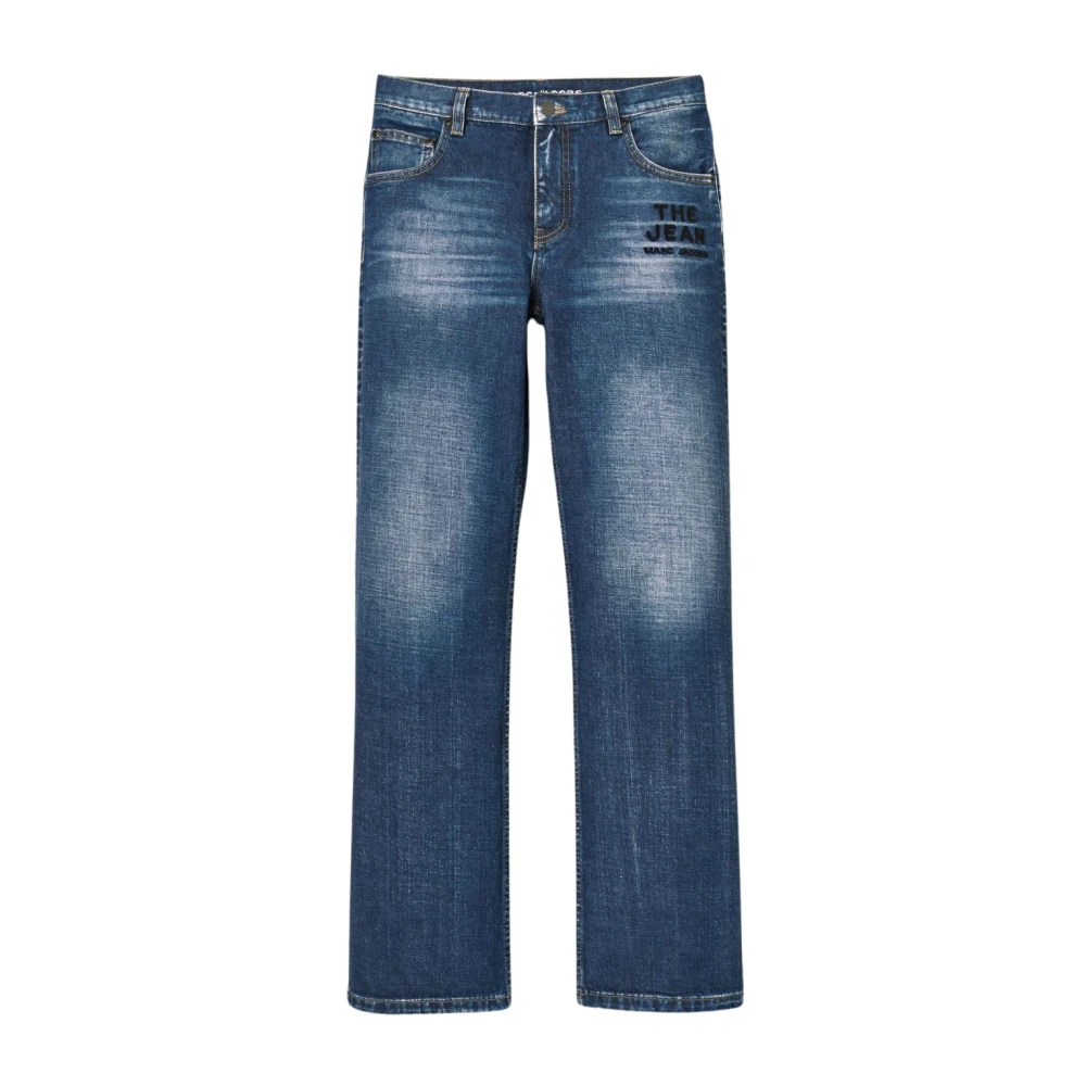 Marc Jacobs Indigo Denim Straight-Fit Jeans met Borduurwerk Blue Dames