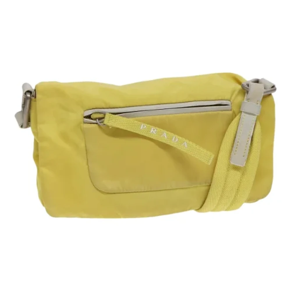 Prada Vintage Pre-owned Nylon prada-bags Yellow Dames