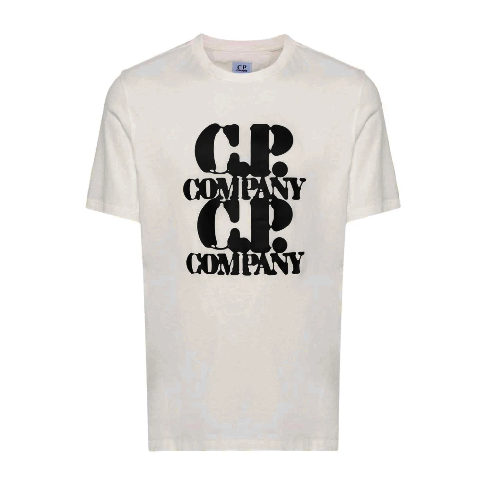 C.P. Company Katoenen T-shirt met logoprint Beige