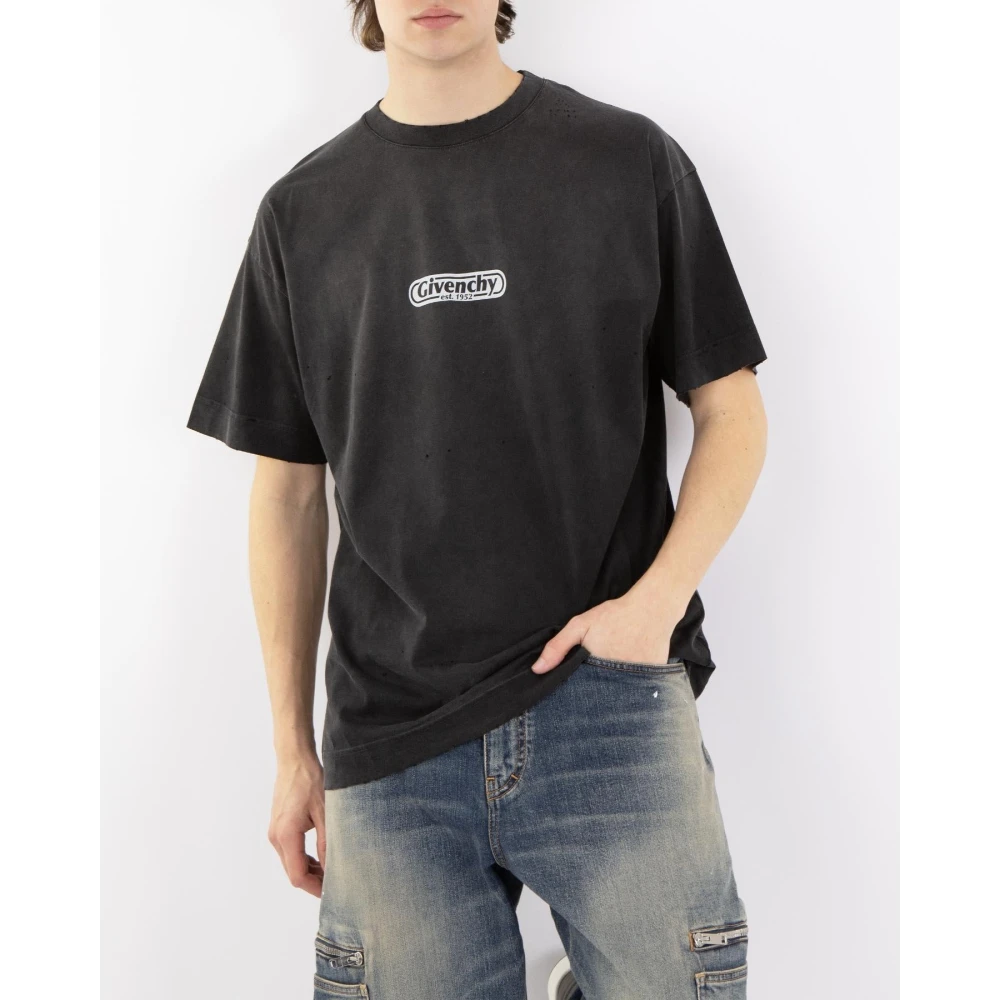 Givenchy Flames Logo T-Shirt Black Heren
