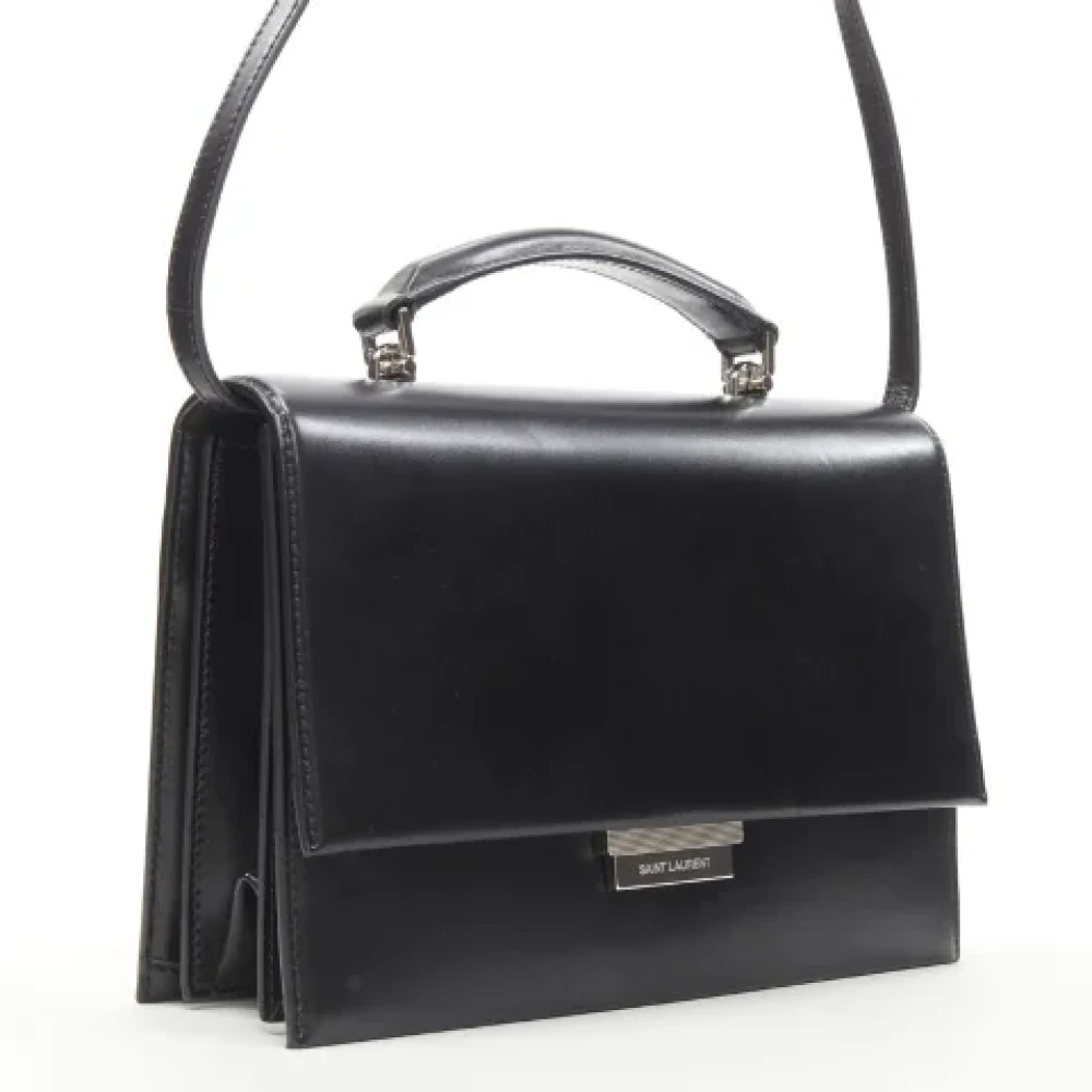 Saint Laurent Vintage Pre-owned Leather crossbody-bags Black Dames