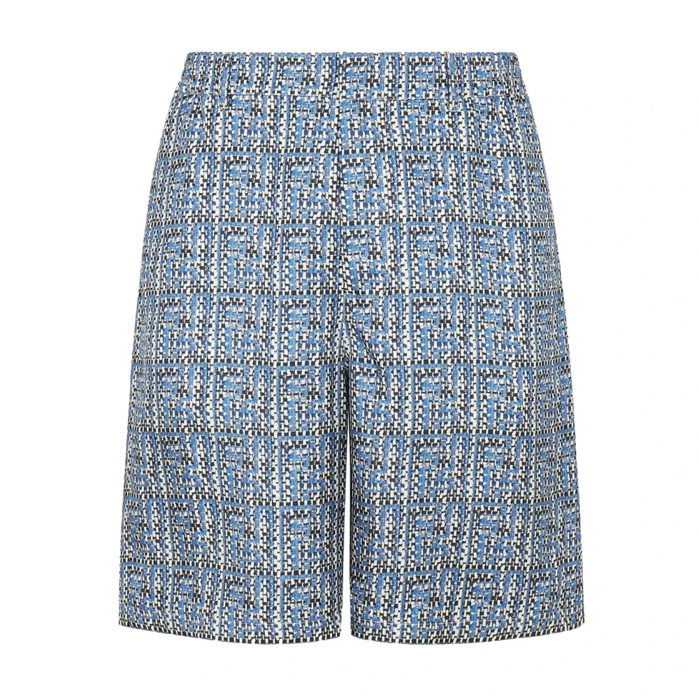 Fendi Men's Blue Silk Shorts - Casual Shorts - M - Shorts