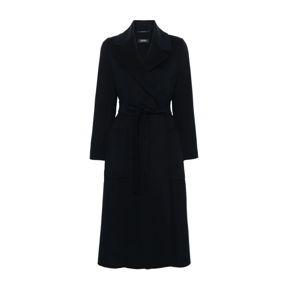 Max Mara Elegant Navy Blue Coat Blue Dames
