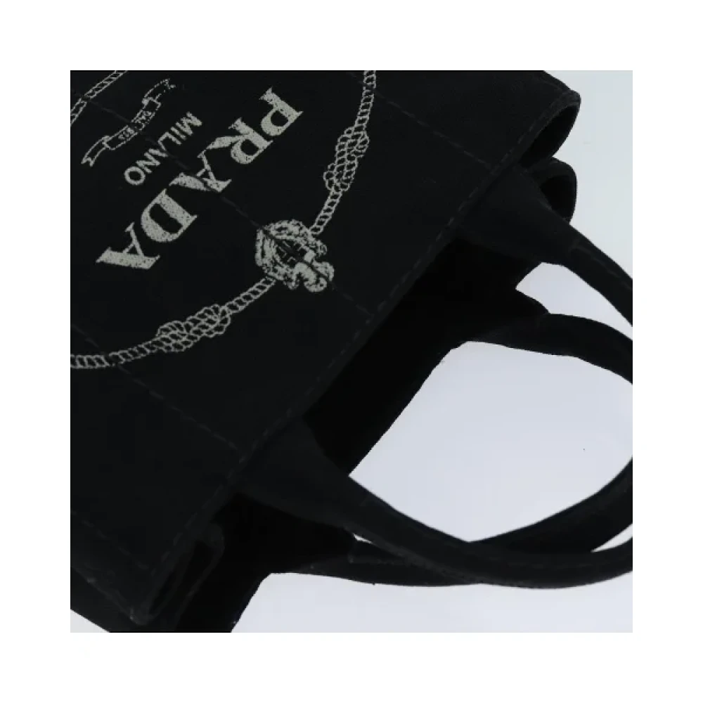 Prada Vintage Pre-owned Cotton prada-bags Black Dames