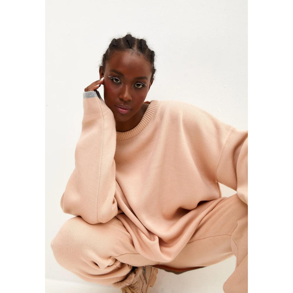 Cesare Gaspari Oversized Jogger set Poederroze Pink Dames
