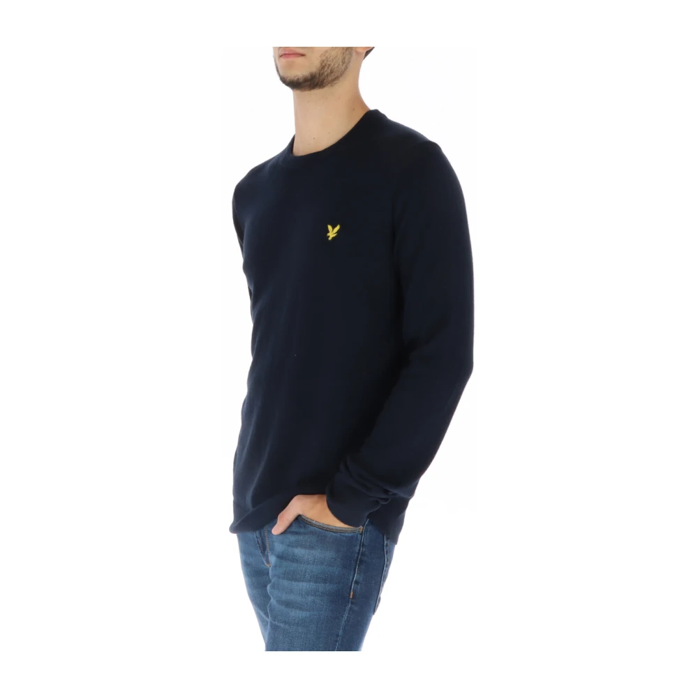 Lyle & Scott Blauwe Lange Mouw Gebreide Kleding Herfst Winter Blue Heren