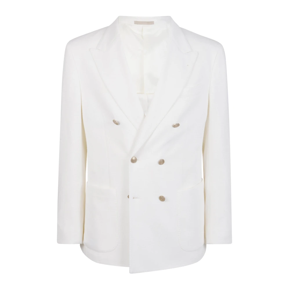 Eleventy Men's White Giacca Doppiopetto P Lancia - Blazers - L - Jackets