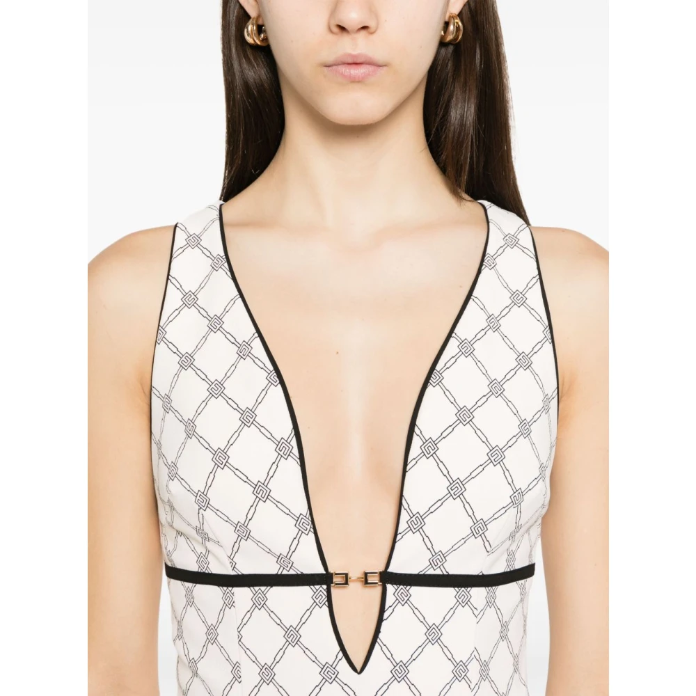 Elisabetta Franchi Stijlvolle Jurken Collectie Beige Dames