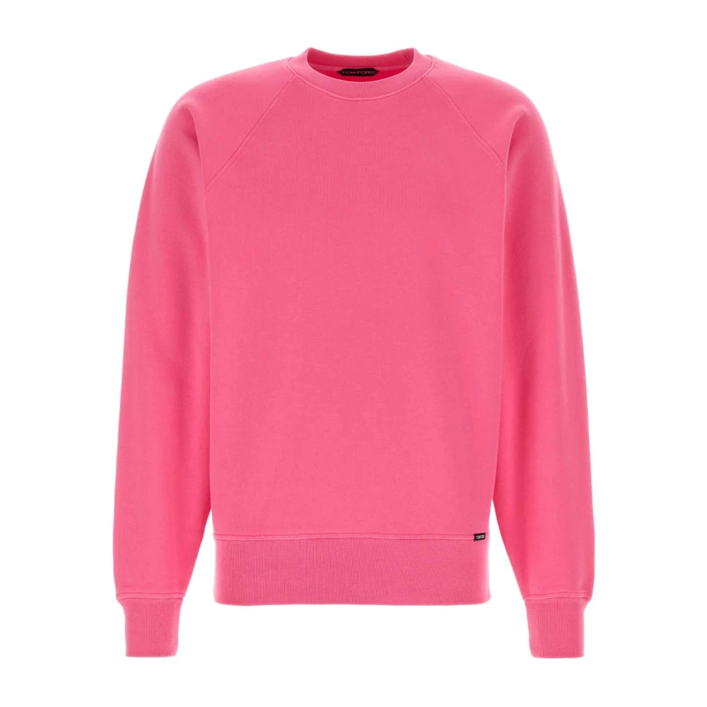 Tom Ford Men's Pink Cotton Crew Neck Sweatshirt - Sweatshirts - M - Sweatshirts & Hoodies