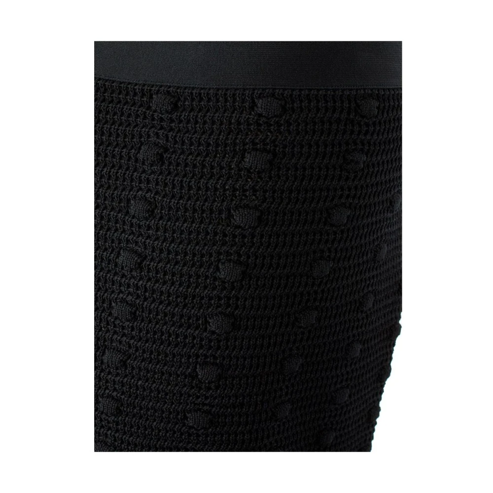 Bottega Veneta Elegante zwarte katoenen rok Black Dames