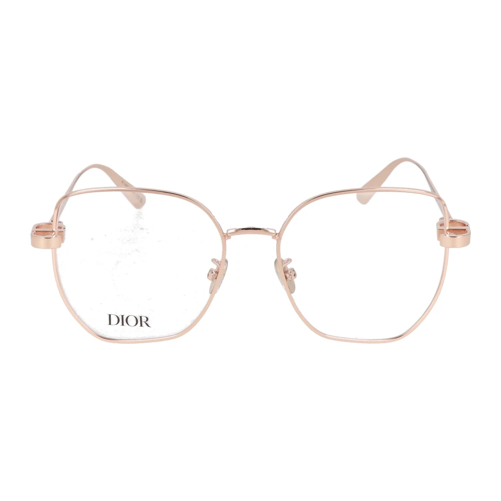 Dior Vierkante Metalen Frame Bril Yellow Unisex