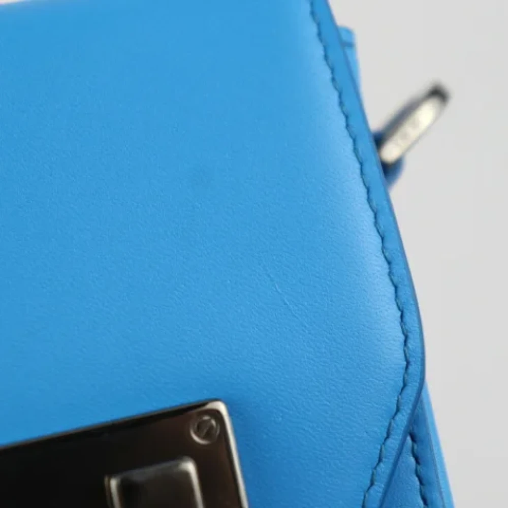 Dior Vintage Pre-owned Leather clutches Blue Dames