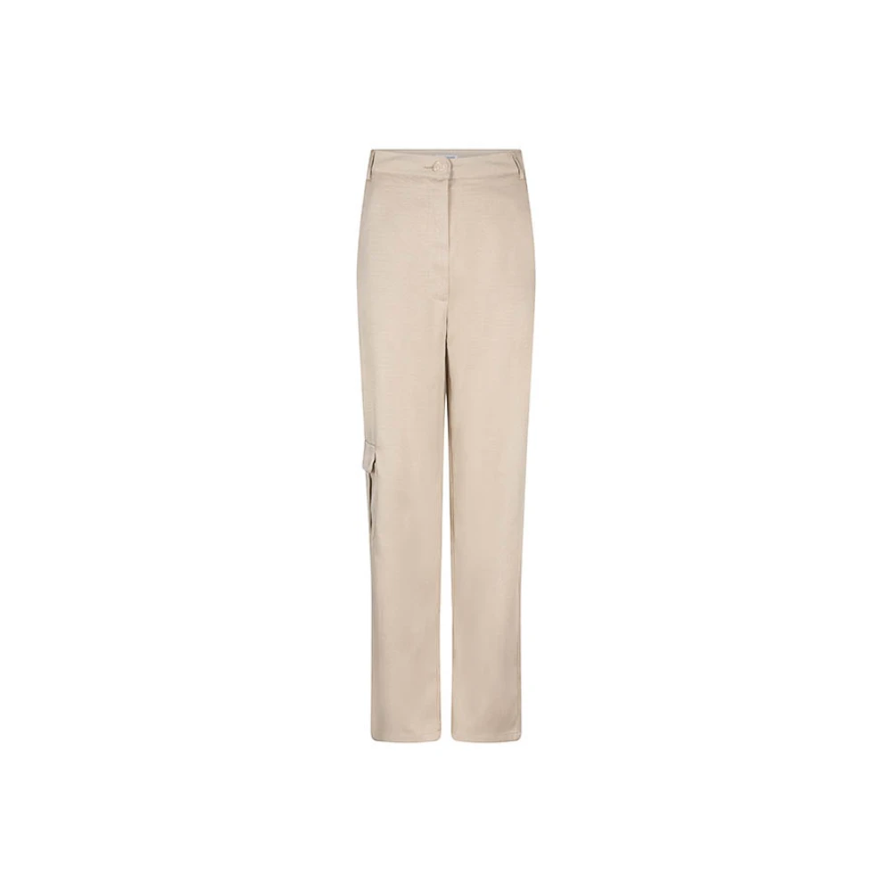 Lofty Manner Beige Broek Deidra | Freewear Bruin Brown Dames