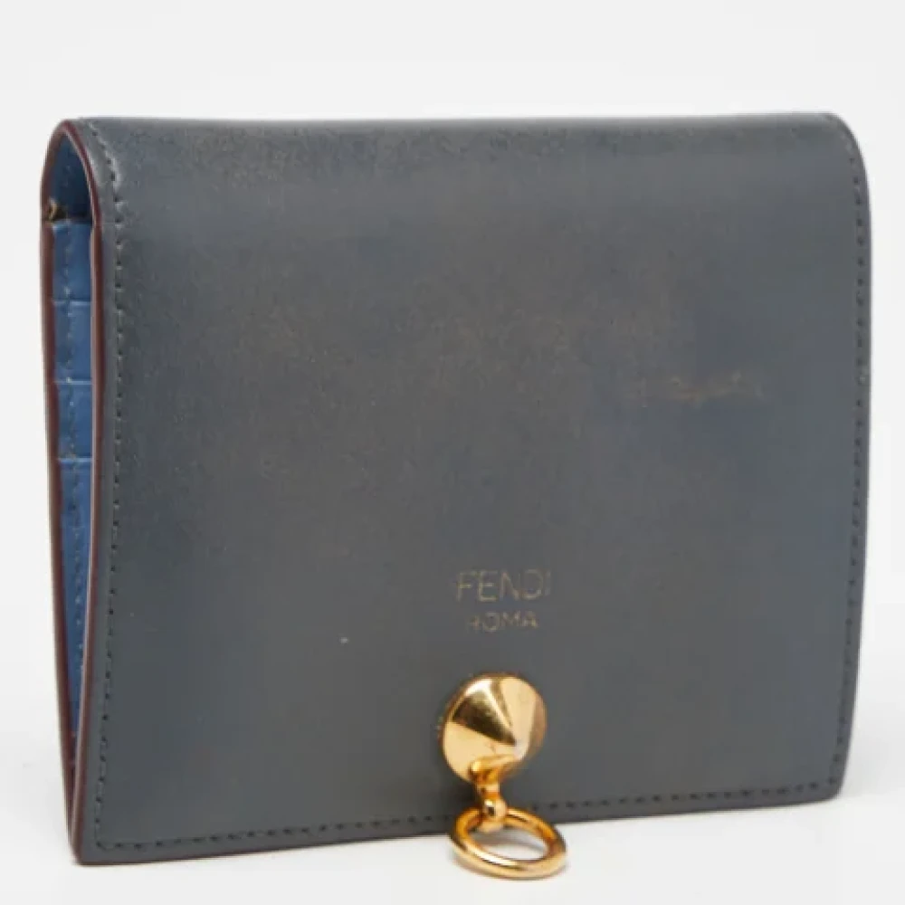Fendi Vintage Pre-owned Leather wallets Gray Dames