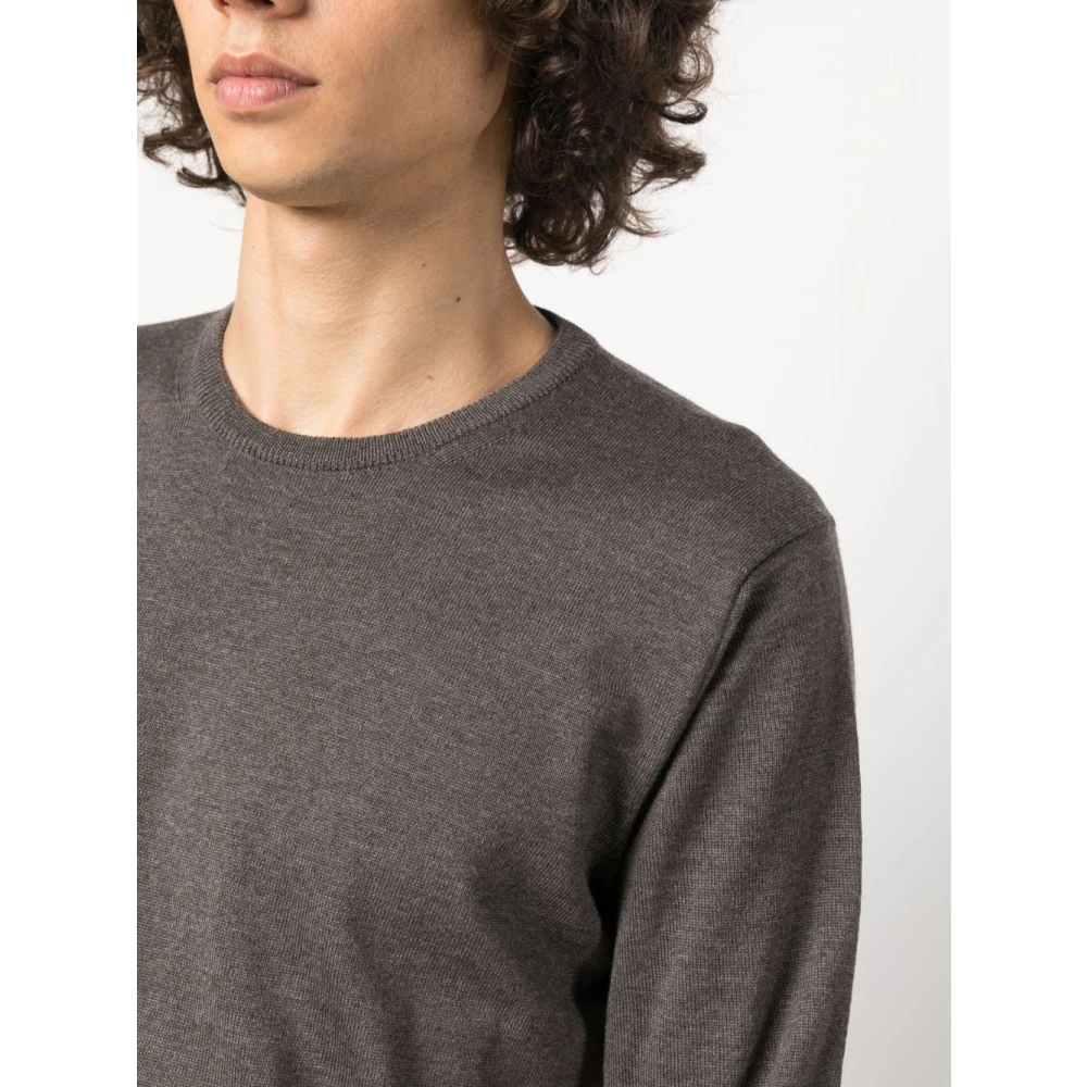 Roberto Collina Stijlvolle Pullover met Ronde Hals Gray Heren