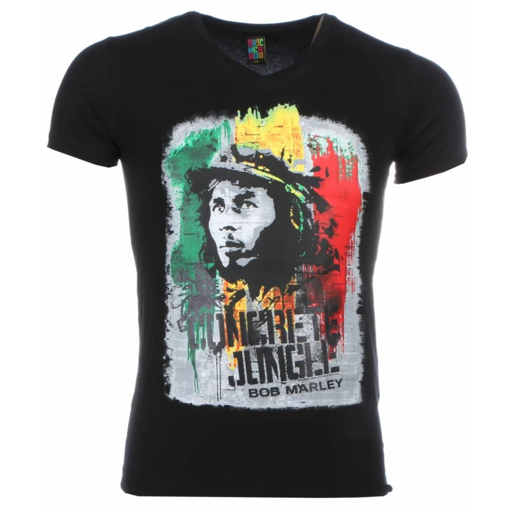 Local Fanatic Bob Marley Concrete Jungle - Herr T Shirt - 1406Z Black, Herr
