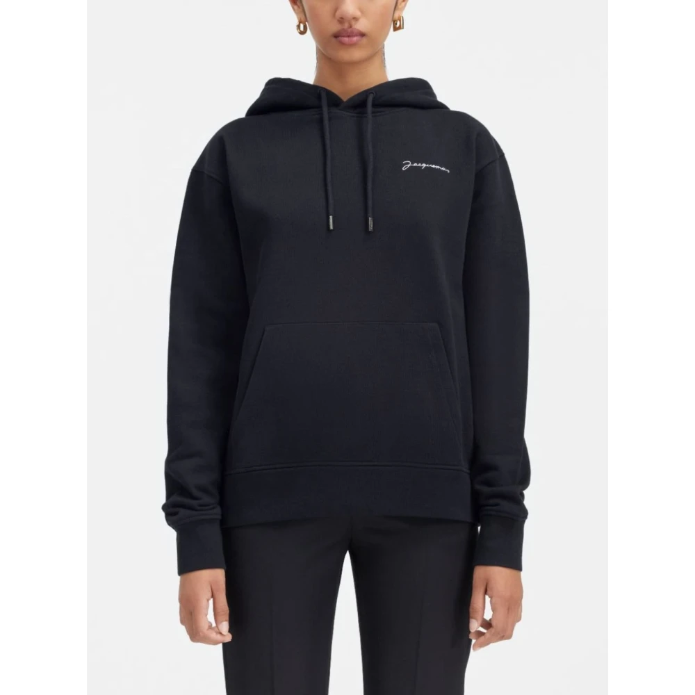Jacquemus Geborduurde Sweatshirt Jurk Black Dames