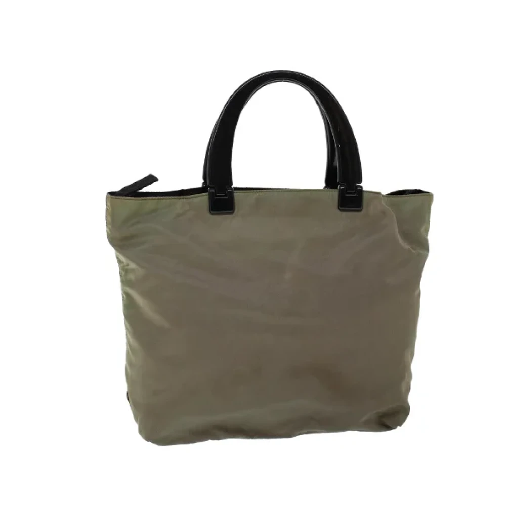 Prada Vintage Pre-owned Nylon handbags Green Dames