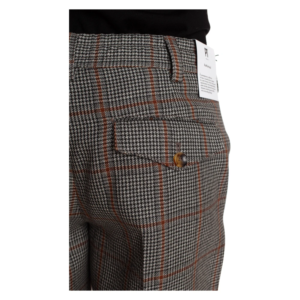 PT Torino Elegant Wool Chinos Gray Heren